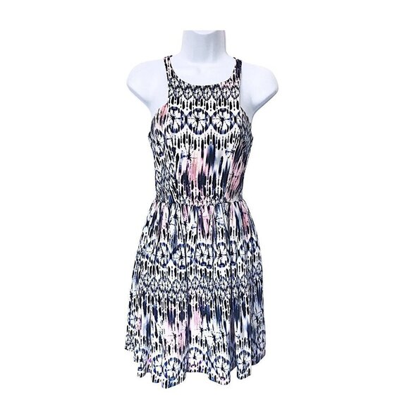 Amanda Uprichard "Elle" Sleeveless Sand Dollar printed silk Dress, Size P - Picture 2 of 13